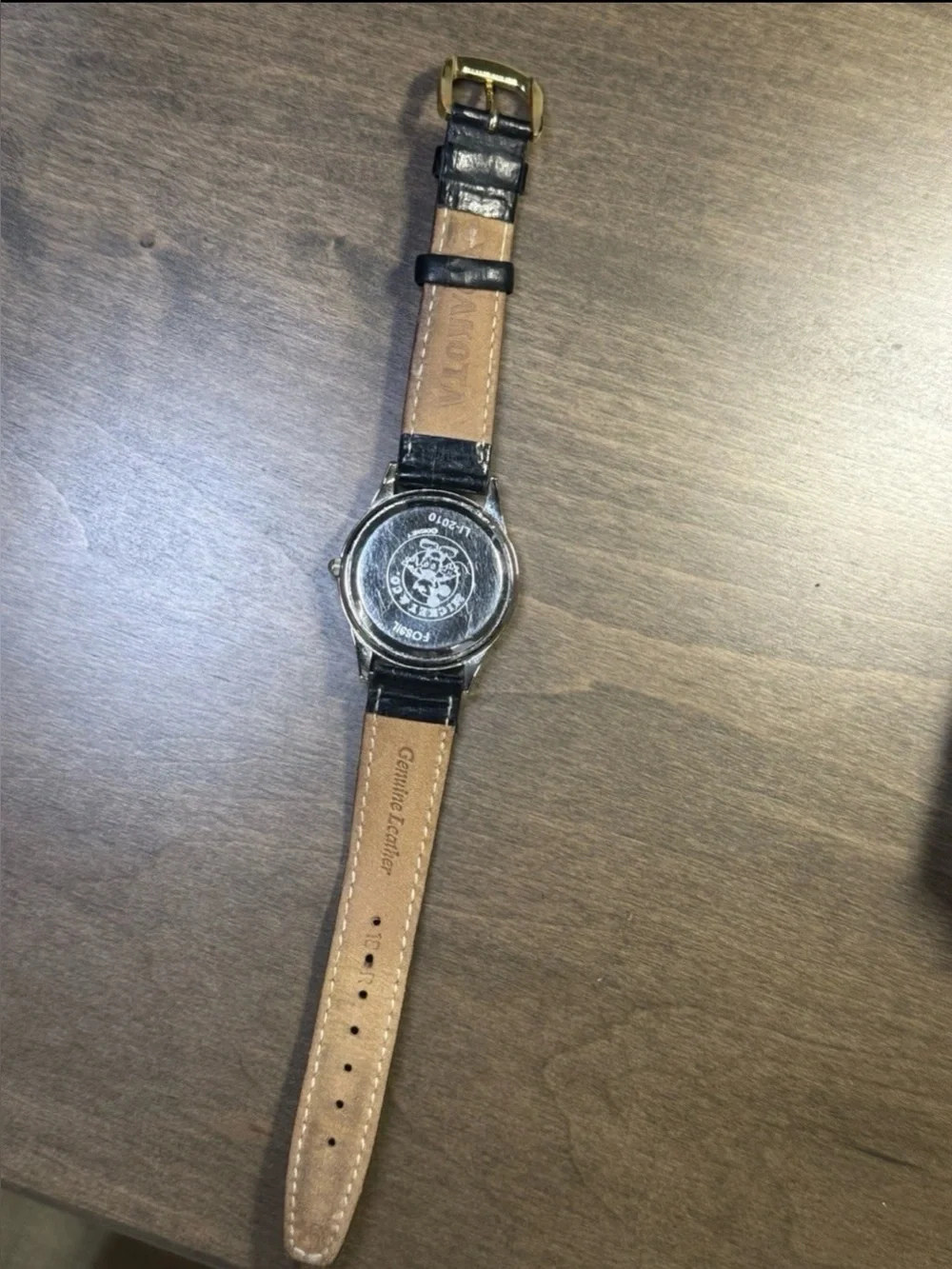 Vtg Fossil Disney Mickey & Co Mouse Watch 30mm LI-2010 Silver Tone New Battery